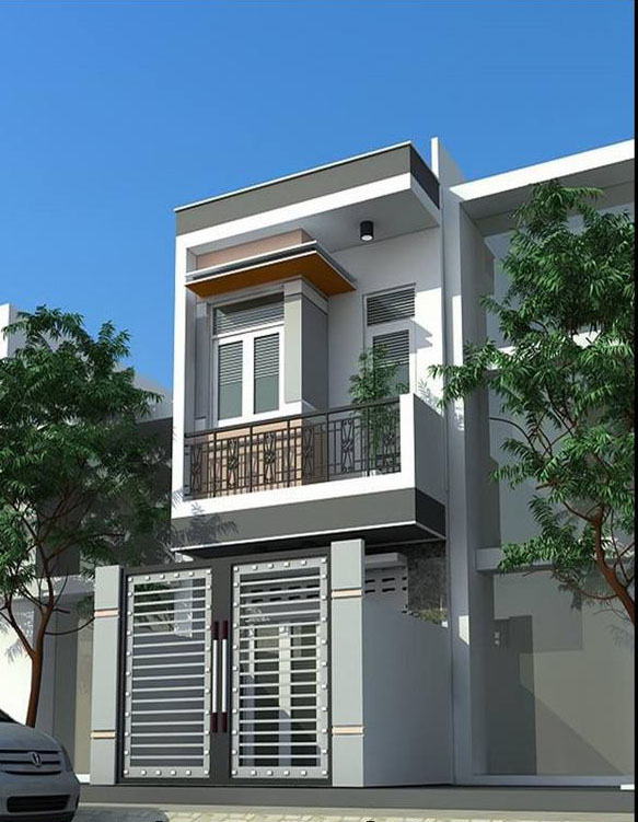 MẪU NHÀ ỐNG 2 TẦNG HIỆN ĐẠI
