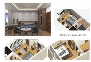 MẪU NHÀ PHỐ ĐẸP 3 TẦNG 5X12M