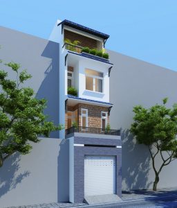 MẪU NHÀ PHỐ HIỆN ĐẠI DIỆN TÍCH NHỎ 64M2