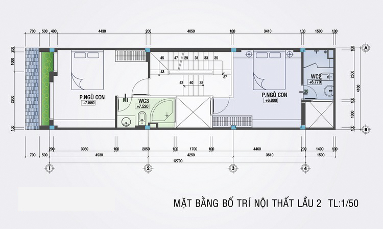 MẪU NHÀ PHỐ HIỆN ĐẠI DIỆN TÍCH NHỎ 64M2