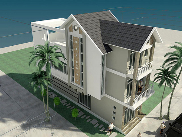 Mẫu nhà phố mặt tiền 6x20m